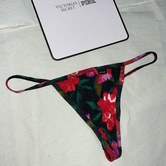 PINK Victoria’s Secret Cotton V-STRING THONG Panty XL - Picture 4 of 13